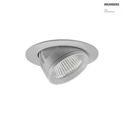 Apparecchio da incasso a soffitto ARTEMIS MAXI rotondo, diretto IP20, argento dimmerabile