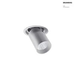 LED Einbaurichtstrahler TRAXX MICRO, 30, 9W, 1081lm, IP20, 230V AC, 50 Hz, CRI > 90, rund, drehbar, 3000K, silber