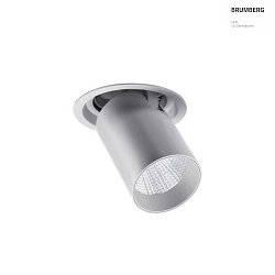 LED Einbaustrahler TRAXX MICRO 230V AC, 50 Hz, rund, CRI > 90, 6,8W, 30, 4000K, 922lm, silber