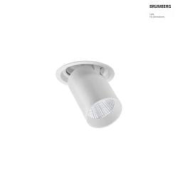 LED Einbaurichtstrahler TRAXX MICRO, 30, 9W, 1081lm, IP20, 230V AC, 50 Hz, CRI > 90, rund, drehbar, 3000K, wei