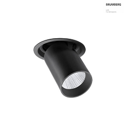 LED Einbaustrahler TRAXX MICRO 230V AC, 50 Hz, rund, CRI > 90, 6,8W, 30, 4000K, 922lm, schwarz