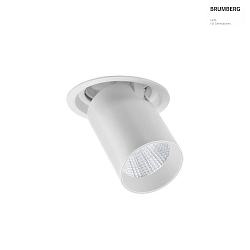 Spot TRAXX MICRO rond, pivotant, rotatif, commutable LED IP20, blanche 