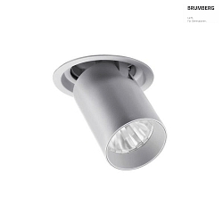 Spot TRAXX MINI rond, pivotant, rotatif, commutable LED IP20, argent 