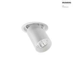 LED Einbaurichtstrahler TRAXX MINI, 20, 15W, 1818lm, IP20, 230V AC, 50 Hz, CRI > 90, rund, 3000K, wei