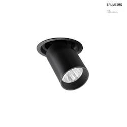 Apparecchio da incasso a soffitto TRAXX MINI girevole, ruotabile, diretto IP20, nero dimmerabile