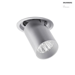 LED Einbaustrahler TRAXX MIDI 230V AC, 50 Hz, rund, CRI > 90, 19,5 W, 20, 3000K, 2576lm, silber