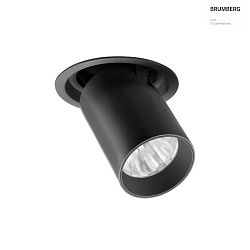 LED Einbaustrahler TRAXX MIDI 230V AC, 50 Hz, rund, CRI > 90, 19,5 W, 20, 4000K, 2636lm, schwarz