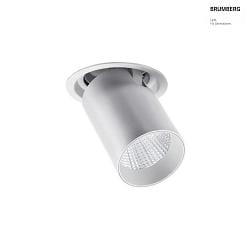 LED Einbaurichtstrahler TRAXX MAXI, 20, 27W, 3555lm, IP20, 230V AC, 50 Hz, CRI > 90, rund, 3000K, silber