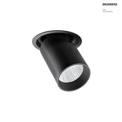 ceiling recessed luminaire TRAXX MAXI swivelling, rotatable, direct IP20, black dimmable