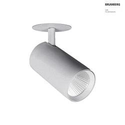 LED Halbeinbau-Richtstrahler TRAXX MAXI, 230V AC, 50 Hz, rund, CRI > 90, 30W, 30, 3000K, 3805lm, silber