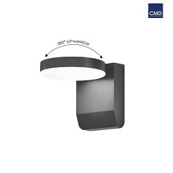 LED Auenwandleuchte 20W, 3000/4000/6000K 1434lm anthrazit