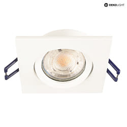 ceiling recessed luminaire SAMSOLA square, swivelling GU10|GU5.3, white matt dimmable