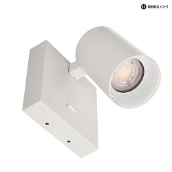 wall luminaire CAN TILT square, swivelling, rotatable GU10 IP20, white dimmable