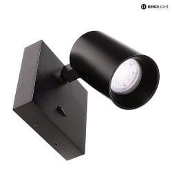 wall luminaire CAN TILT square, swivelling, rotatable GU10 IP20, black dimmable