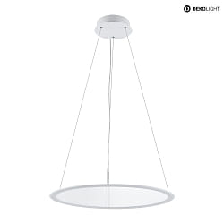 pendant luminaire round IP40, transparent, traffic white dimmable