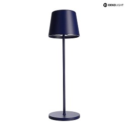 battery table lamp CANIS CCT Switch, with touch dimmer IP65, cobalt blue dimmable