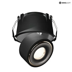 ceiling recessed luminaire UNI II TILT 350MA 2-pole, current constant, cardanic swivelling IP20, deep black dimmable