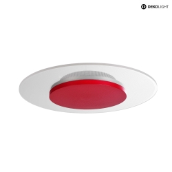 Plafoniera ZANIAH 29 IP20, rosso, trasparente, bianco dimmerabile