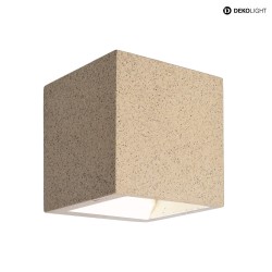 Lampada da parete MINI CUBE su / gi, Forma di cubo, commutabile IP20, beige 