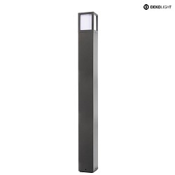 bollard lamp FACADO II 1000MM OPAL square E27 IP65, dark grey, mat dimmable