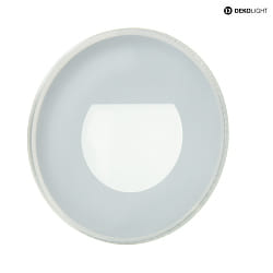 cover ALWAID 2 - MILKY round, white aluminum