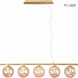 Luminaire  suspension NEPTUN 5 flammes G9 IP20, champagne, laiton 