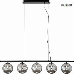 Luminaire  suspension NEPTUN 5 flammes G9 IP20, couleurs fume, noir 