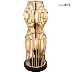 Lampadaire BAMBOO  2 flammes E27 IP20, couleur naturelle 