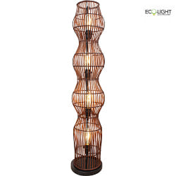 Lampadaire BAMBOO 4 flammes E27 IP20, marron 