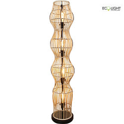 Lampadaire BAMBOO 4 flammes E27 IP20, couleur naturelle 