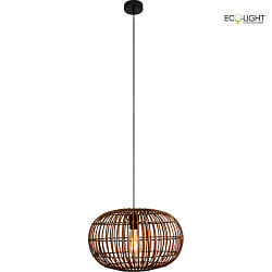 Luminaire  suspension BAMBOO E27 IP20, bambou fonc 