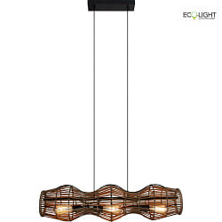 Luminaire  suspension BAMBOO 3 flammes E27 IP20, bambou fonc 