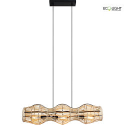 Luminaire  suspension BAMBOO 3 flammes E27 IP20, couleur naturelle 