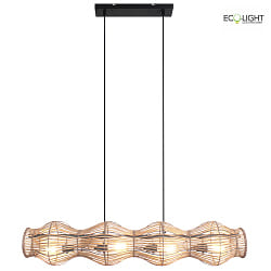 Luminaire  suspension BAMBOO 4 flammes E27 IP20, couleur naturelle 