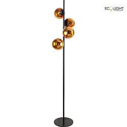 Lampadaire ALTAIR LED IP20, ambre, noir 