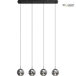 Luminaire  suspension ALTAIR LED IP20, couleurs fume, noir, argent 