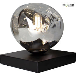 Lampe de table CANOPUS E14 IP20, noir, argent, blanche 