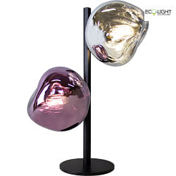 Lampe de table CANOPUS  2 flammes E14 IP20, violet, noir, blanche 