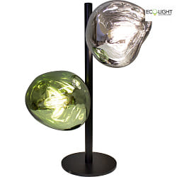 Lampe de table CANOPUS  2 flammes E14 IP20, vert, noir, blanche 