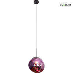 Luminaire  suspension CANOPUS E27 IP20, violet, noir 