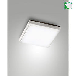 Fabas Luce DESDY LED Ceiling luminaire, IP54, aluminum, white, 24x24cm