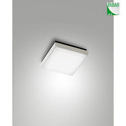 Fabas Luce DESDY LED Ceiling luminaire, IP54, aluminum, white, 18x18cm