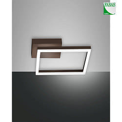 wall and ceiling luminaire BARD IP20, rust brown, satined dimmable