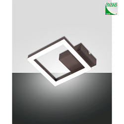 Lampada da parete e soffitto BARD IP20, marrone arruginito, satinato dimmerabile