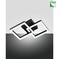 wall and ceiling luminaire BARD IP20, satined, black dimmable