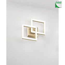 wall and ceiling luminaire BARD IP20, gold matt, satined dimmable