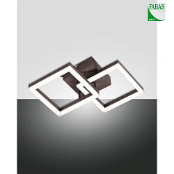 wall and ceiling luminaire BARD IP20, rust brown, satined dimmable