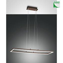 pendant luminaire BARD IP20, rust brown, satined dimmable