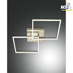 Luminaire de plafond BARD 65X65 grand, 2 voies, contrlable par la voix, Smartluce inclus IP20, or mat, satin gradable