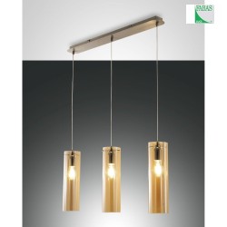 Pendant luminaire SINTESI, E27, 3x 60W, IP20, amber